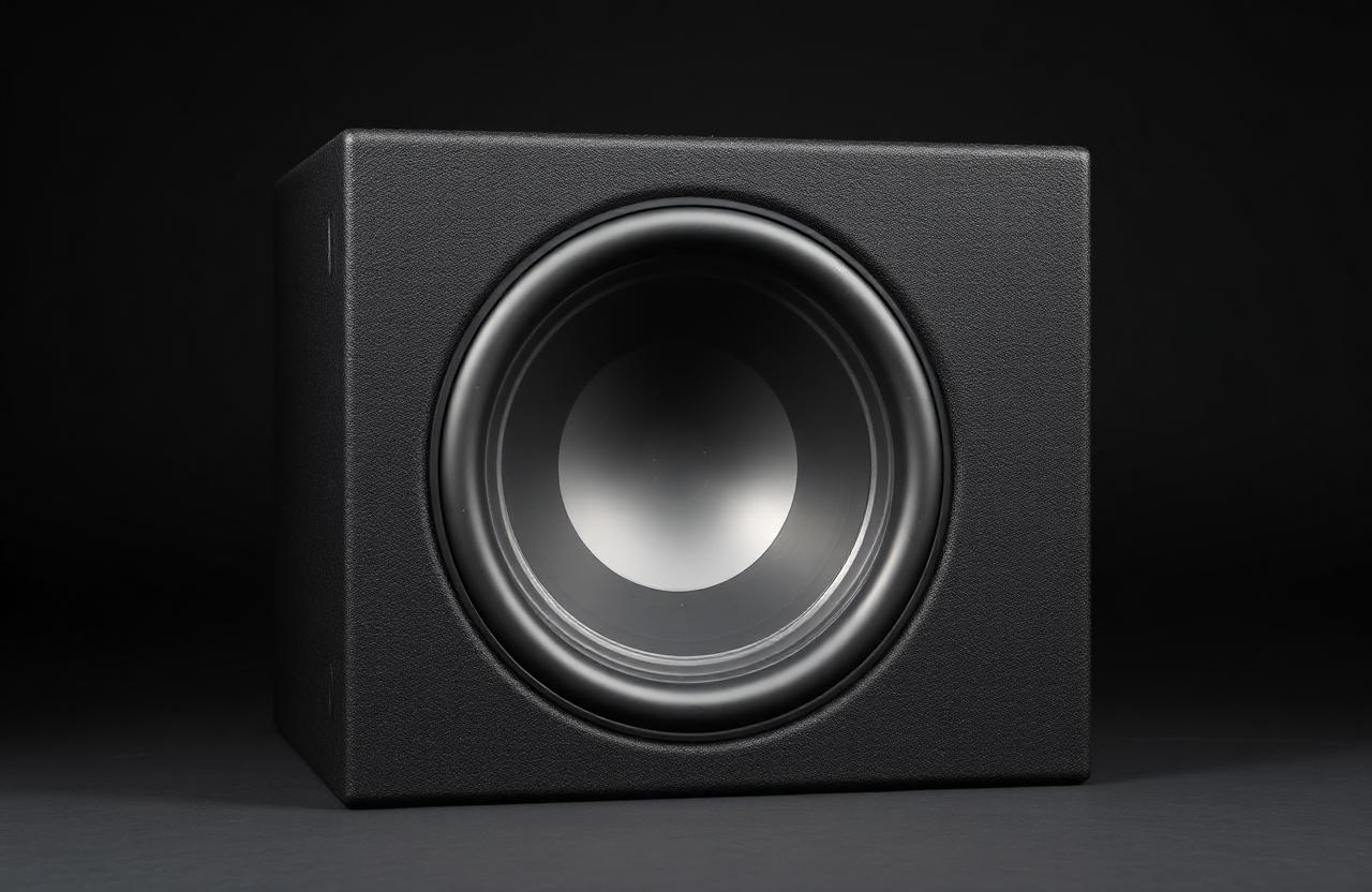Series-L single ported subwoofer enclosure in matte black